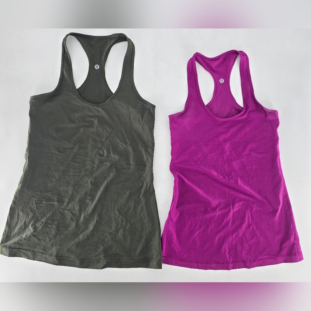 lululemon athletica Tank Tops - Dark Gray and Magenta
